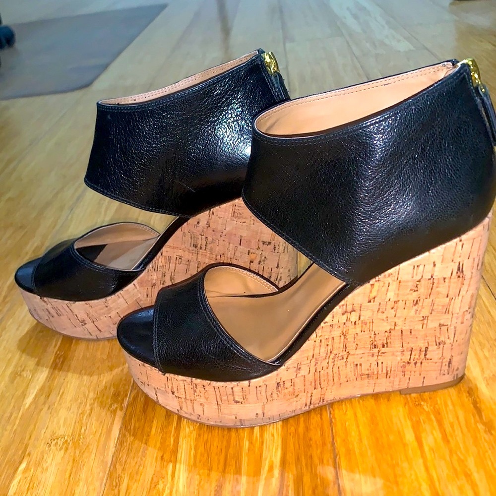 Black Suede Wedge
